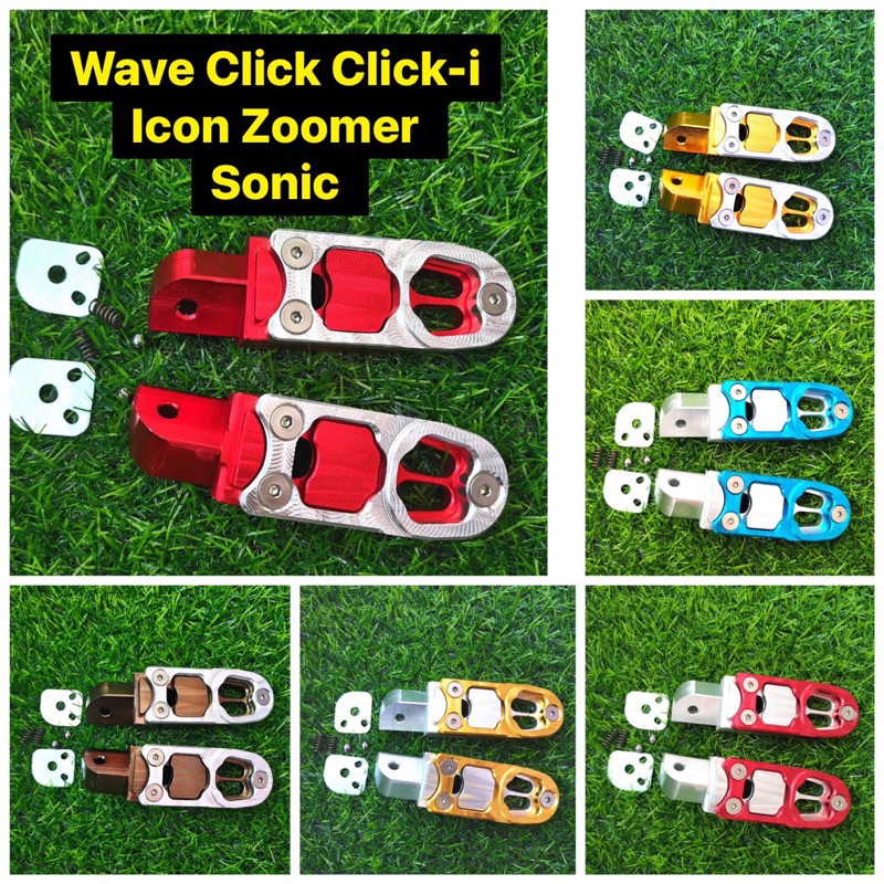 พักเท้าหลัง​ งาน CNC รุ่น Wave click click-i icon zoomer sonic งานคุณภาพดี ราคาพิเศษ หมดแล้วหมดเลย