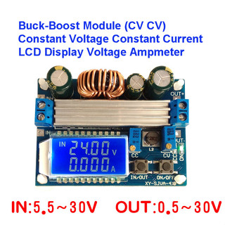 4A Automatic Step-up And Step-down Module Adjustable Constant Current Voltage Lithium Battery Charging LCD Display