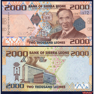 ธนบัตร เซียร์รา ลีโอน Sierra Leone 2000 ลีโอน ปี 2010 P-31 สภาพใหม่เอี่ยม 100% UNC ไม่ผ่านการใช้