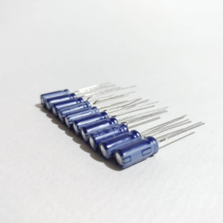 (10ชิ้น)คาปาซิเตอร์ 22UF 35V 85C สีน้ำเงิน ELITE 5X11MM. ขาห่าง