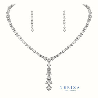 Neriza Jewelry/ชุดเครื่องประดับเจ้าสาวเกรดท๊อปงานจิวเวลรี่ประกายไฟเทียบเท่าเพชรแท้ จัดส่งฟรีพร้อมกล่องNSW053