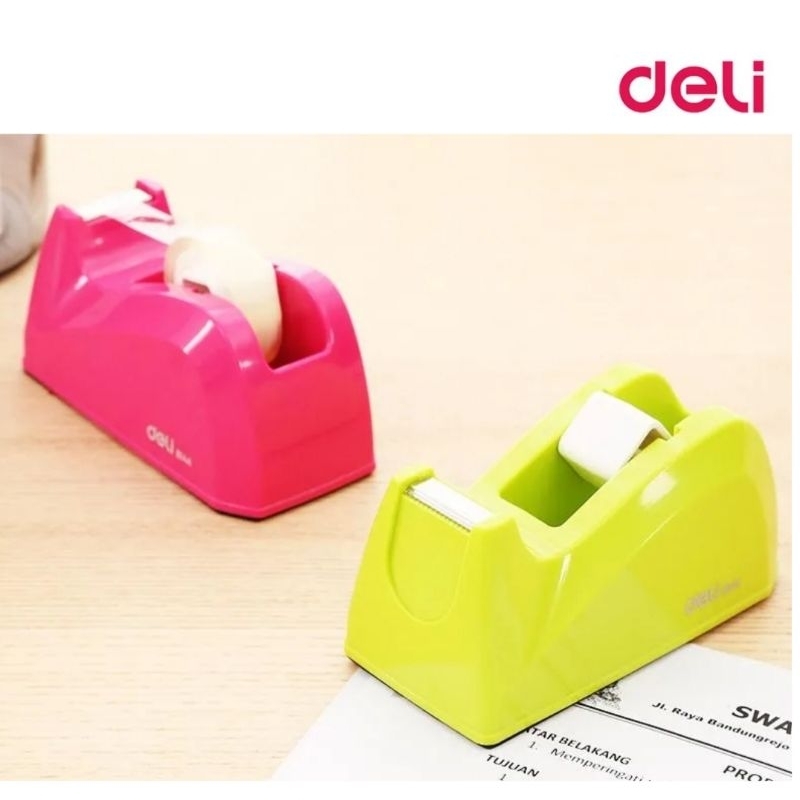 Deli แท่นตัดเทป No.814A แท่นตัดเทปตั้งโต๊ะ Tape Dispenser ขนาดแกน 1 นิ้ว ใช้ได้กับเทปกว้าง 18 มม. (คละสี) - รูปที่ 3