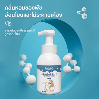 Winky Wink x Petcho🐱โฟมอาบน้ำแห้งหมาแมวสูตรอ่อนโยนกลิ่นหอมขนสวยสะอาดและดับกลิ่นจากน้ำแร่คุณภาพสูงสามารถเลียขนได้ปลอดภัย