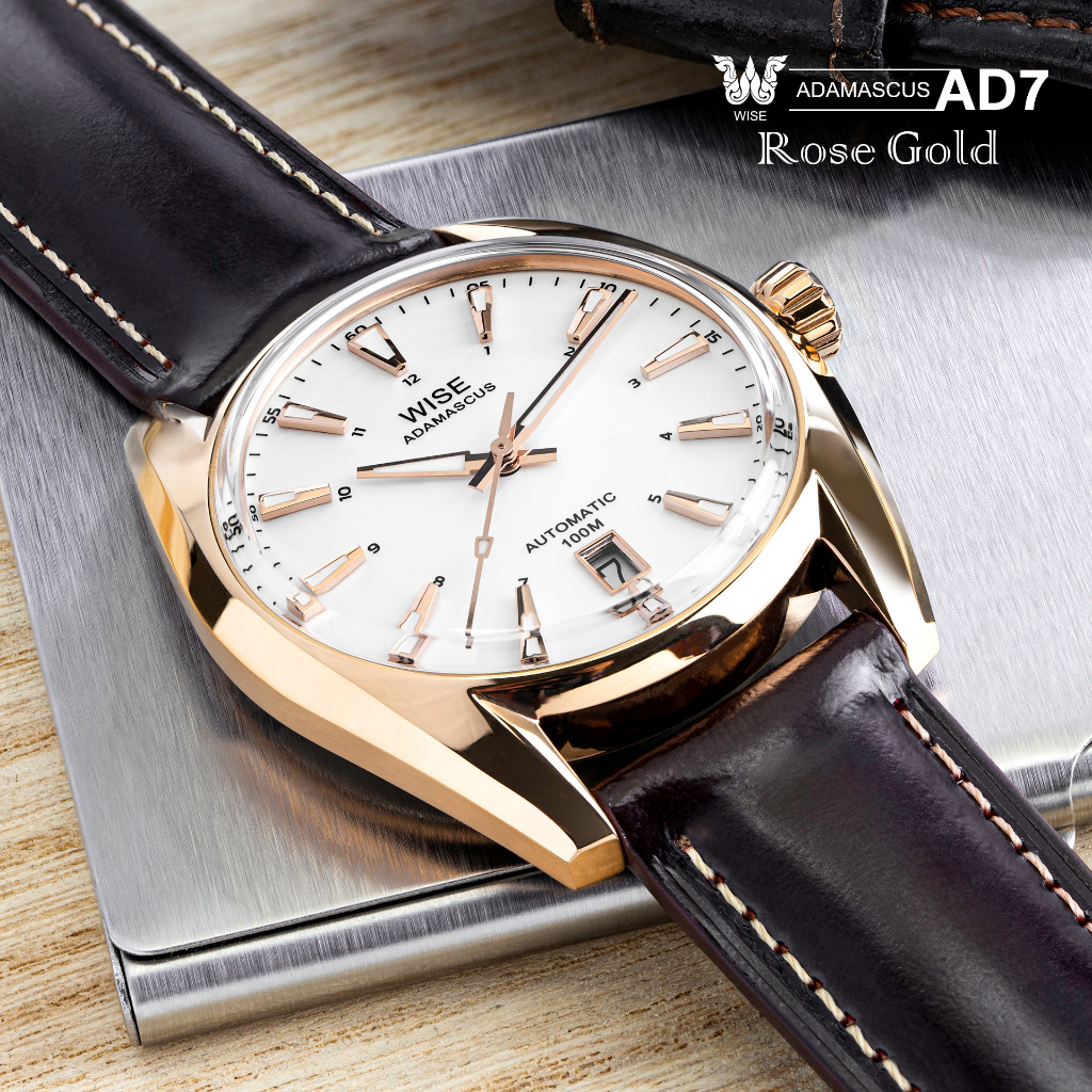 WISE รุ่น ADAMASCUS AD7 Rose gold (SS 904L) นาฬิกาข้อมือ ไม่รองรับเก็บเงินปลายทาง Do not accept COD