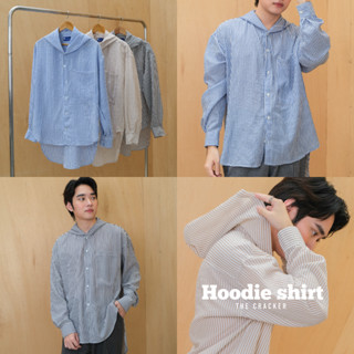 THE CRACKER : HOODIE SHIRT : เสื้อเชิ้ตแขนยาวมีฮู้ด