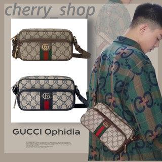 🍒กุชชี่ Gucci  Ophidia mini bag🍒กระเป๋าสะพายข้าง/กระเป๋าสะพายข้าง mini🍒722557