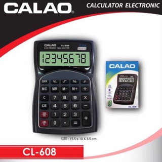 เครื่องคิดเลข CL-608 ปุ่มกดนิ่ม ตัวเลขใหญ่ มองเห็นชัดเจน 8หลัก ปุ่มกดพลาสติก ลื่นไหลไม่สะดุด