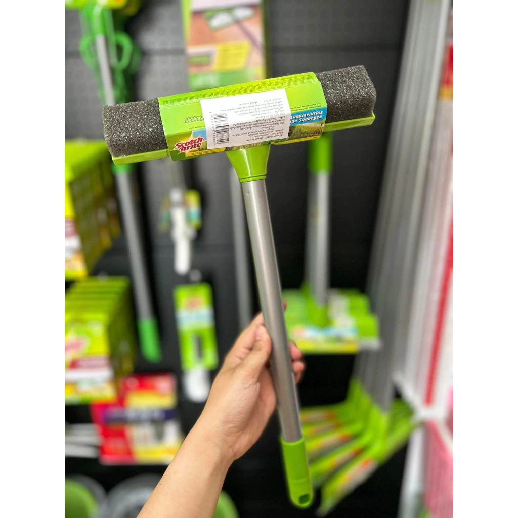 3M แปรงเช็ดกระจก 9" ไม้เช็ดกระจกฟองน้ำ Mirror Brush ปาดน้ำและซับน้ำได้ในตัว