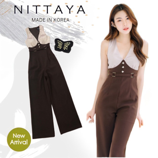 NITTAYA:จั้มสูททรูโทนขายาวเรียบหรูดูแพง(*รบกวนเช็คสต๊อกก่อนกดสั่งซื้อ)