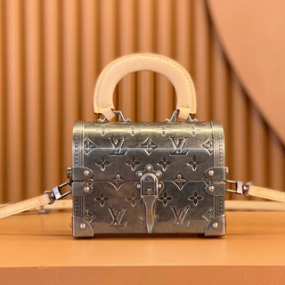 พรี​ ราคา14000 Lv Louis Vuitton หนังแท้ กระเป๋าสะพายข้าง กระเป๋าสะพาย16x12x7cm