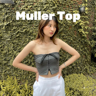 Renna | Muller top🦔 เสื้อเกาะอกซิปหน้า🖤🪵 (🍩พร้อมส่ง)