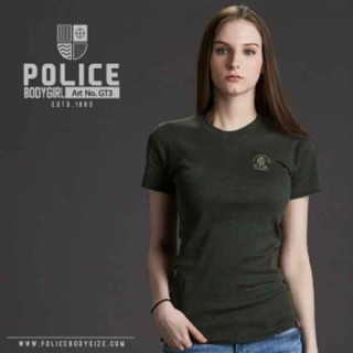 Police Bodygirl เสื้อยืด รุ่น Topdyed ทรง Slim ผ้ายืดตามตัว (GT3,GT4)