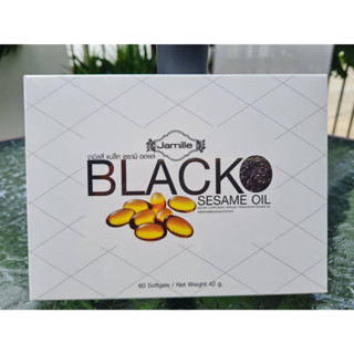 น้ำมันงาดำ เซซามิน ซอฟเจล  !!! Jamille Black Sesame Oil เซซามิน ปวดข้อ ปวดเข่า นิ้วล็อค กระดูกพรุน 1กล่อง (ุ60 capsule)