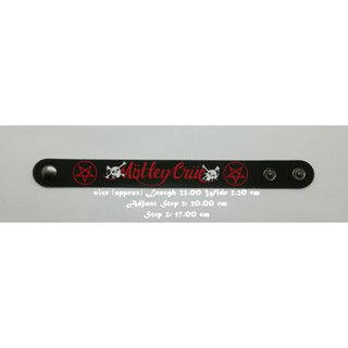 สร้อยข้อมือยาง Motley Crue กําไลยางซิลิโคน แฟชั่น วงดนตรี กันน้ำ  silicone rubber wristband bracelet