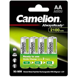 ถ่านชาร์จ Camelion AA 2100mAh 1.2V แพค4ก้อน ของแท้