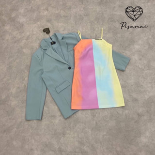 ♥️ M7 PISAMAI Set ชุดเซ็ต เซต2ชิ้น เซตสูท เดรส+เสื้อสูท ชุดออกงาน ชุดทำงาน สี ไซส์ S-M