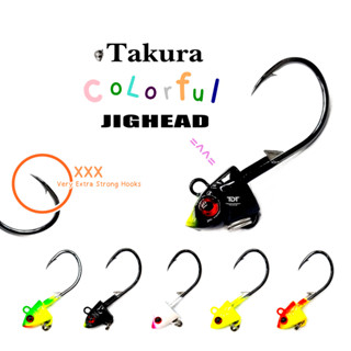 TAKURA JIGHEAD FULL COLOR หัวจิ๊กสี มีห่วงท้อง 7g-10g ระดับตำนาน คม แข็งหายห่วง กรอเนียนๆไปเลยจ้า