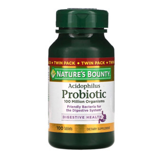 Nature’s Bounty Acidophilus Probiotic (100 million CFU) 100 เม็ด