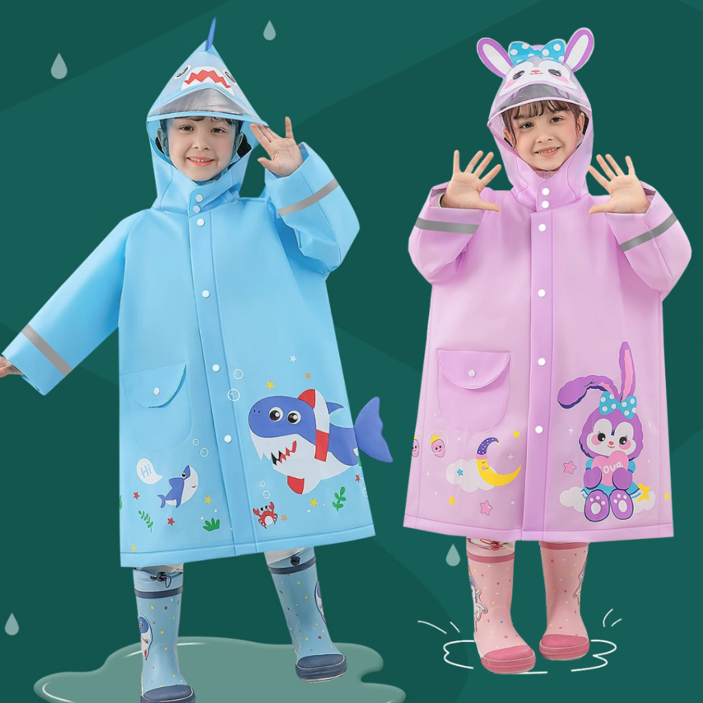 พร้อมส่ง เสื้อกันฝนเด็ก Raincoats ชุดกันฝน ** ไม่รวมรองเท้า **