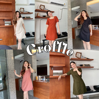 93FAVORS| "Croffle dress" เดรสสั้น คอเหลี่ยม