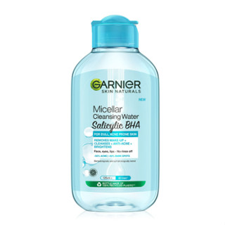 การ์นิเย่ ไมเซล่า คลีนซิ่ง วอเตอร์ สีฟ้า Garnier Micellar Cleansing Water Salicylic BHA 400 ml สีฟ้า