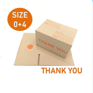 กล่องพัสดุ กล่องไปรษณีย์ รหัส 0+4 (10 ใบ) thank you เนื้อหนาพิเศษ ให้ผู้รับรู้สึกถึงความใส่ใจ โทนสีแห่งความสุข ราคาถูก