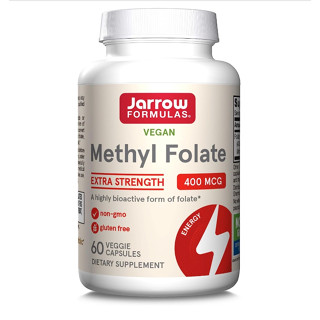 [ โฟเลต ] Jarrow Formulas, Methyl Folate 400 mcg x 60 แคปซูล (Veggie Caps)