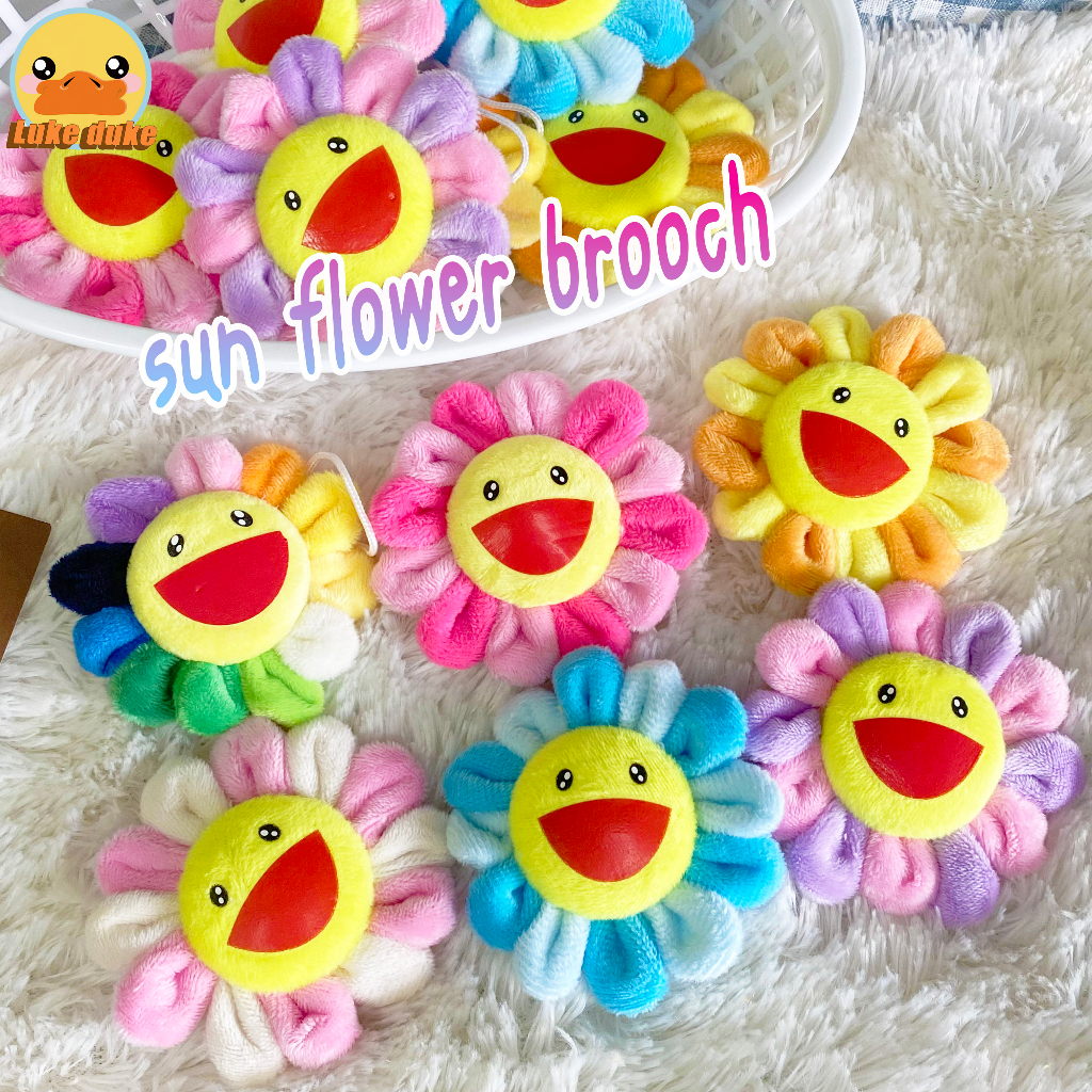 พร้อมส่ง จี้พวงกุญแจตุ๊กตารูปดอกทานตะวัน เข็มกลัด รูปดอกทานตะวัน เครื่องประดับ สําหรับตกแต่งเสื้อผ้า DIY