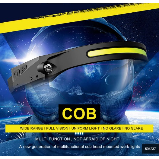 แบบชาร์จUSB COB LED กันน้ํา ไฟฉายคาดหัว ไร้สาย พร้อมไฟ 4 โหมด สําหรับกลางแจ้ง