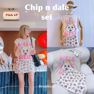 ✅พร้อมส่ง💢🐿️🇰🇷ใหม่ล่าสุด เซ็ต2ชิ้นชิปเดล chip n dale งานป้าย