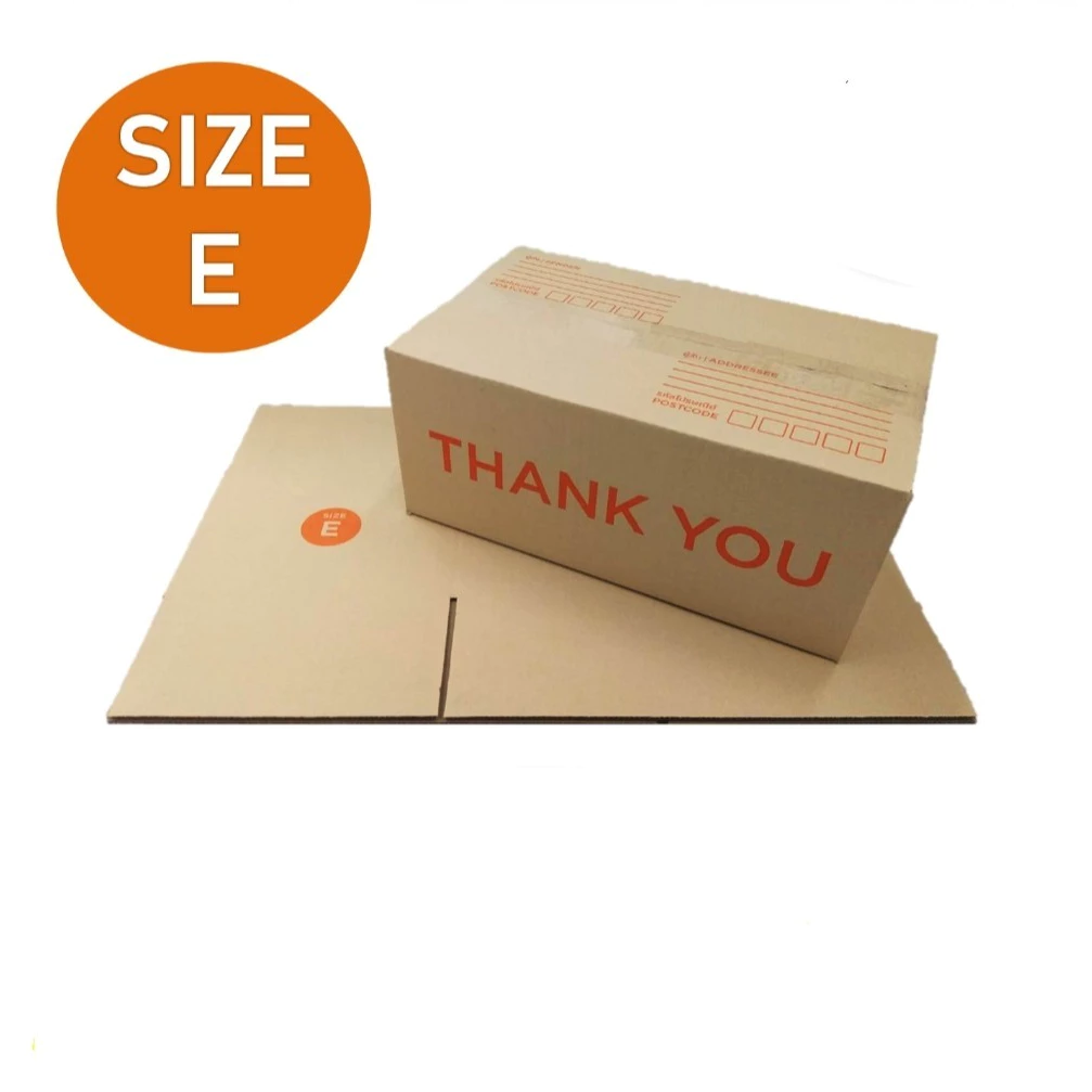 กล่องไปรษณีย์ กล่องพัสดุลายthank you เบอร์ E(จ) 20 ใบ (24x40x17cm.)