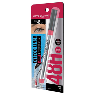 ใหม่!!  MAYBELLINE Tattoo Liner 48H Liquid Pen Black เมย์เบลลีน นิวยอร์ก แทททู ไลเนอร์ 48 เอช ลิควิด เพน #สีดำสนิท