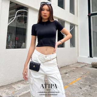 Atipashop - FRAPPE TEE เสื้อยืด เสื้อแขนสั้น คอปีน มีหลายสีให้เลือก