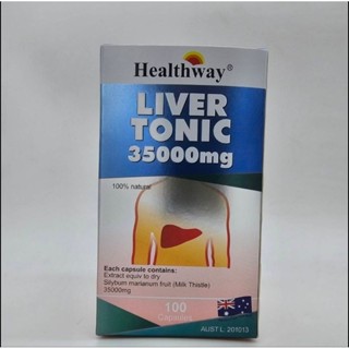 💚 Healthway Liver tonic 35000mg. บำรุงตับ ดีท็อกซ์ตับ 100 เม็ด