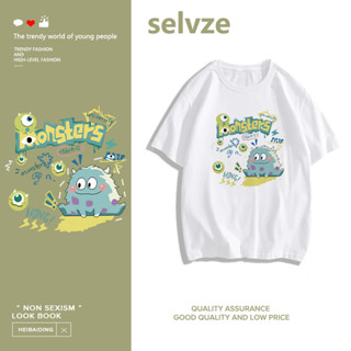 SELVZE （พร้อมส่งจากกทม มาถึงใน 3วัน）print T-shirt เสื้อยืดแขนสั้นพิมพ์ลายการ์ตูนน่ารัก T0296