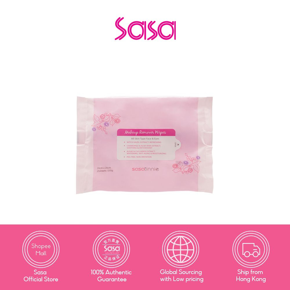 SASATINNIE Makeup Remover Wipes(25pcs)