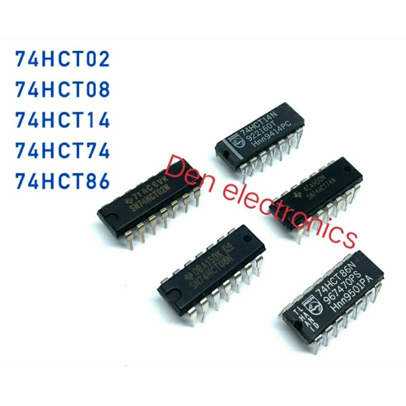 IC 74HCT02 74HCT08 74HCT14 74HCT74 74HCT86. ขาแหลมลงปริ้น สินค้าพร้อมส่ง