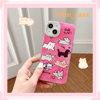 🎁ส่งของขวัญ🎁เคสไอโฟน สำหรับ 11 13 for iPhone Case 14 12 Pro Max แฟชั่น น่ารัก ลูกสุนัข กันกระแทก ปกป้อง เคสโทรศัพท์