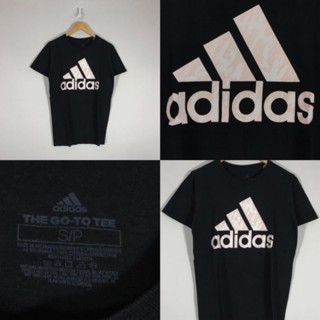 เสื้อ Adidas Big Logo สีดำ ลายชมพู ของแท้ สวยมาก