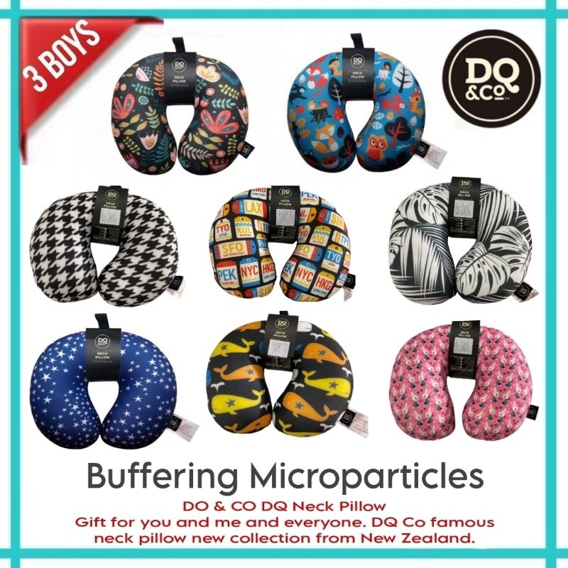 หมอนรองคอ DQ & Co Travel Neck Pillow หมอนไมโครบีดส์ คอลเลคชั่นใหม่จากนิวซีแลนด์ นุ่ม สบาย น้ำหนักเบา