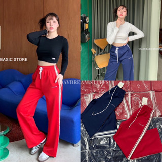 💫พร้อมส่ง💫CL sweatpants • กางเกง วอร์ม ขายาวทรงสปอร์ต ดีเทลปักโลโก้ มีเชือกรูด แบรนด์ดัง สุดฮิต🔥 งานชนช็อปเลยค่ะ valen