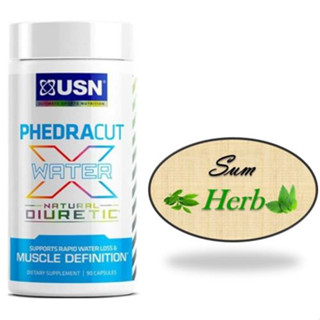 (พร้อมส่ง) USN Phedracut Water Natural Diuretic 90 Capsules - Supports Rapid Water Loss &amp; Muscle Definition.