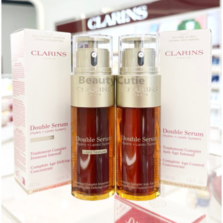 🌟Clarins Double Serum Original &amp; Light Texture 50 ml. / 100 ml. ผลิต 10/2022🌟ป้ายคิง แท้💯 จาก King Power