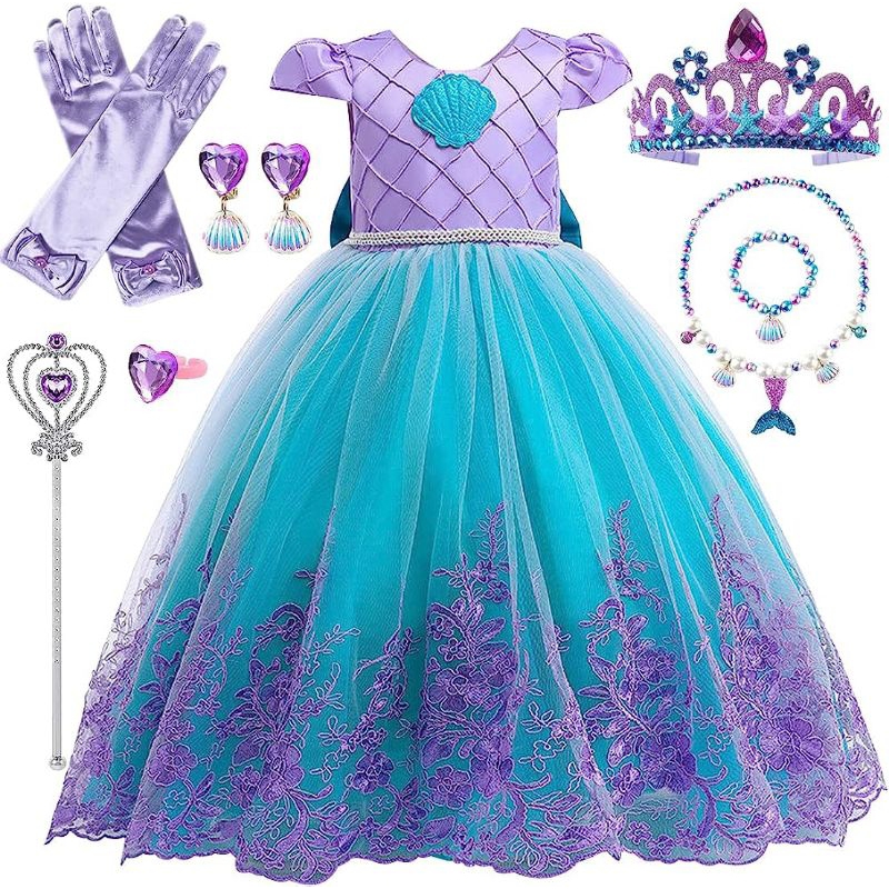 พร้อมส่ง ชุดเจ้าหญิงแอเรียล ชุดเมอเมด The little mermaid #ชุดเจ้าหญิง