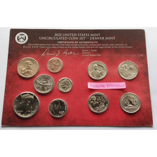 ชุดเหรียญ USA Mint Set 10 เหรียญ ปี 2022-D