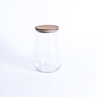 WECK - TULIP JAR 1750 ML W/WL ขวดแก้วพร้อมฝาไม้ (WE-738WL/L)