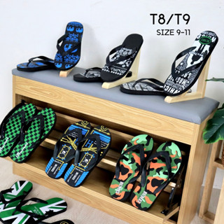 T8/T9# 25 บาท มีหลายลาย รองเท้าแตะคีบ  ราคาถูก