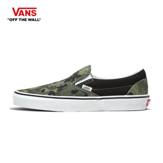 VANS CLASSIC SLIP-ON - RAIN CAMO GREEN/MULTI รองเท้าผ้าใบ VANS ชาย หญิง