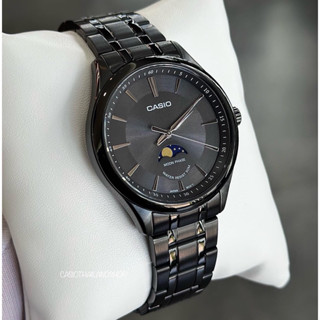 🎁CASIO STANDARD MTP-M100B-1A Moon phase ของแท้ 100% พร้อมส่ง ประกัน 1 ปี