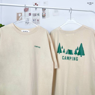 เสื้อยืด Oversize แบรนด์ Anywear ®️ ลาย CAMPING ⛺️🌾